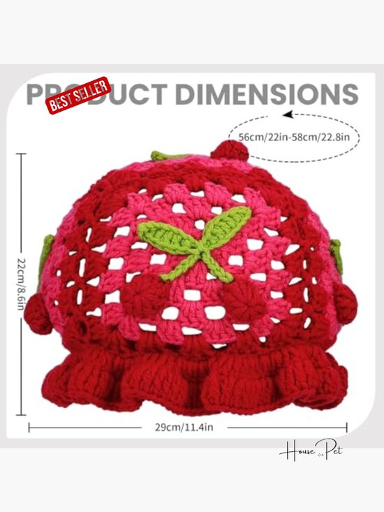 Crochet Bucket Hat Handmade Foldable Knitted Unisex main image 6